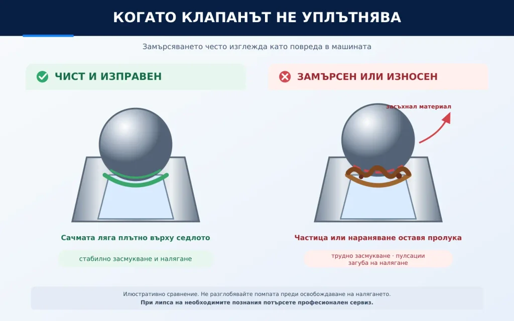 Поддръжка на машини Graco: кога е необходим сервиз и ремонт? 2 chist zamarsen vhoden klapan